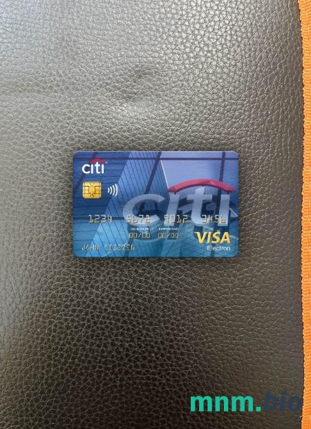 Peru Citibank visa karta elektronowa wygląd fotograficzny skan PSD + zdjęcie